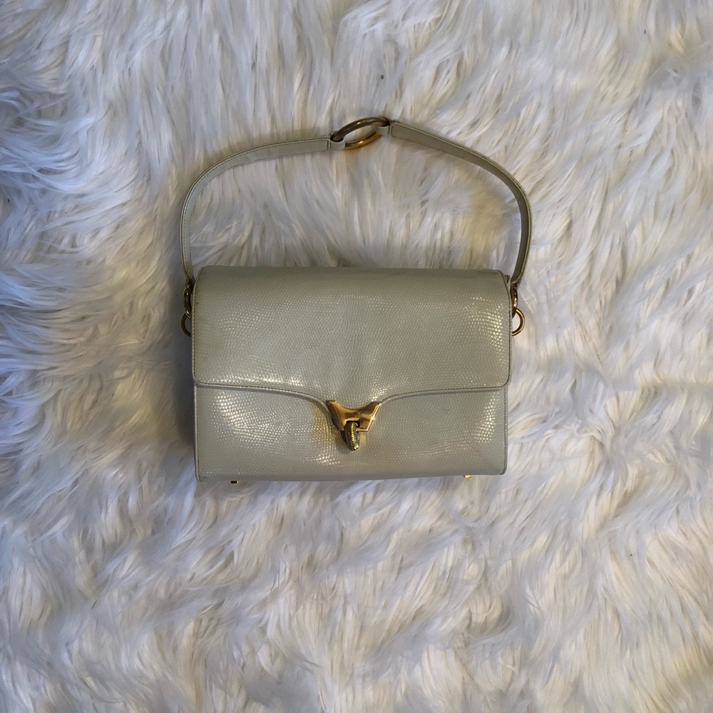[Koret] Cream/Gold Vintage Clutch Purse